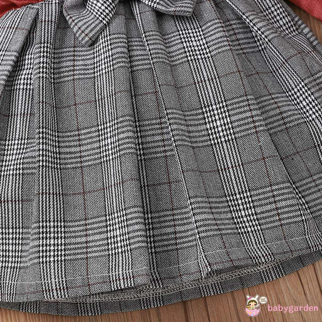 Đầm Công Chúa Tay Dài Cổ Tròn Cho Bé Gái