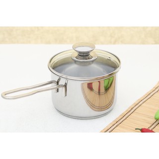 Nồi inox 3 đáy five star nắp kính 16 cm