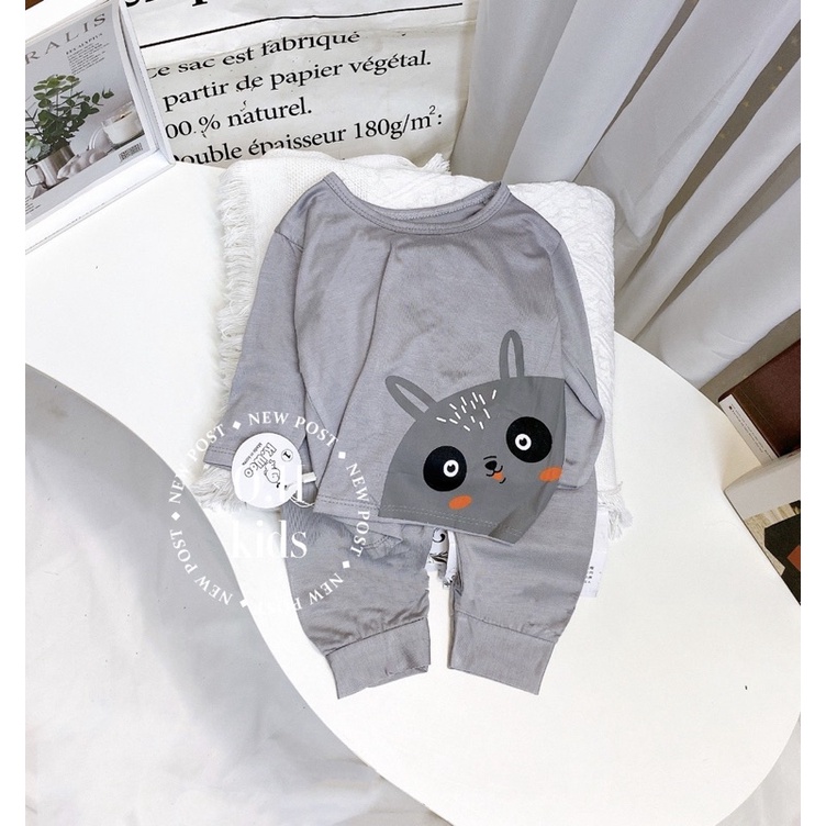 Bộ tay dài thun lạnh Kwoo bé trai bé gái