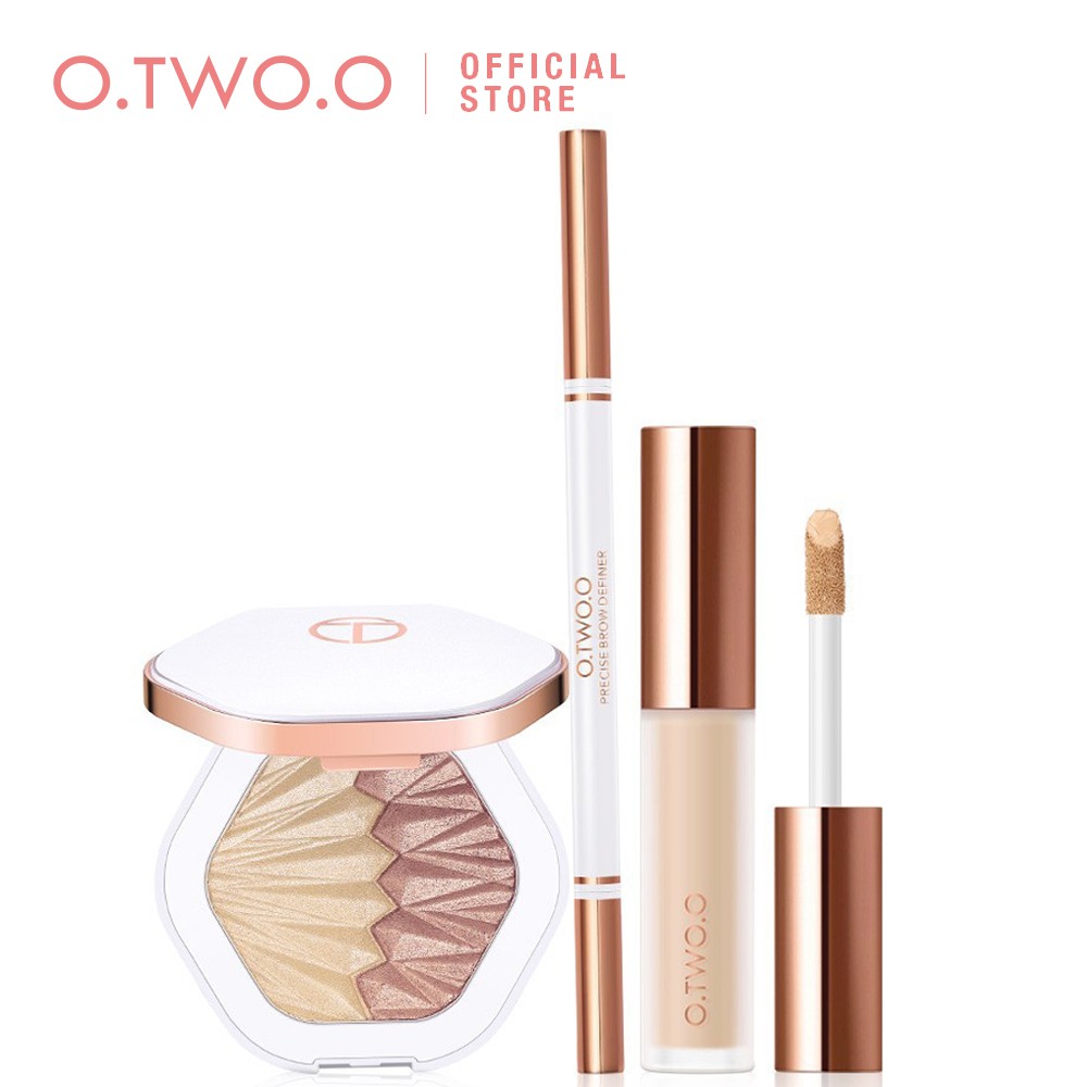 Set Dụng Cụ Trang Điểm O.TWO.O Gồm Bút Kẻ Mày + Phấn Bắt Sáng 2 Trong 1 + Kem Che Khuyết Điểm Dạng Lỏng 136g | BigBuy360 - bigbuy360.vn