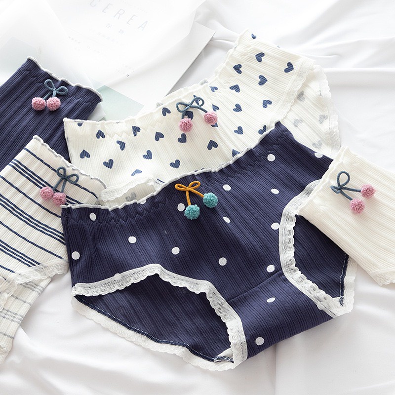 [Che Tên] Set 5 Quần Lót Cotton Hot 2021 Cute Hoạ Tiết Dễ Thương Combo 5 Quần Chip Cạp Thấp TOPBRA | BigBuy360 - bigbuy360.vn