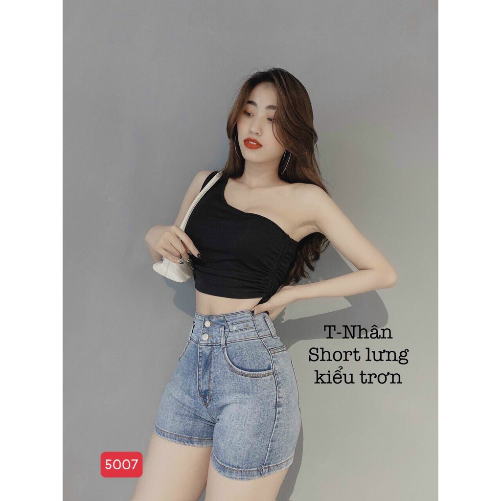 [CLOV10 giảm ngay 10k]Quần short Jean nữ Cao Cấp lưng cao chất jean Co dãn nhẹ vải mềm màu xanh thoải mái khi mặc