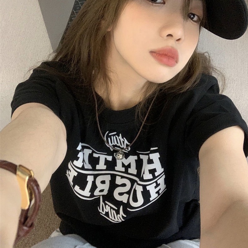 Áo thun 3158 tay lỡ form rộng phông nam nữ in chữ chất cotton khô hàng Quảng Chẩu ANDOSA AT07