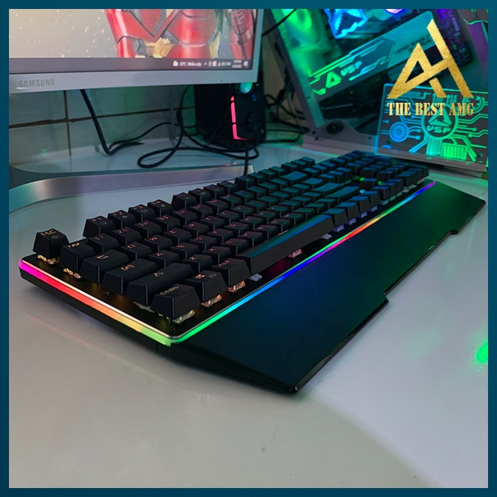Bàn Phím Cơ Gaming Xuyên Led RGB EDRA EK308 Bàn Phím Máy Tính Laptop Có Dây Chơi Game