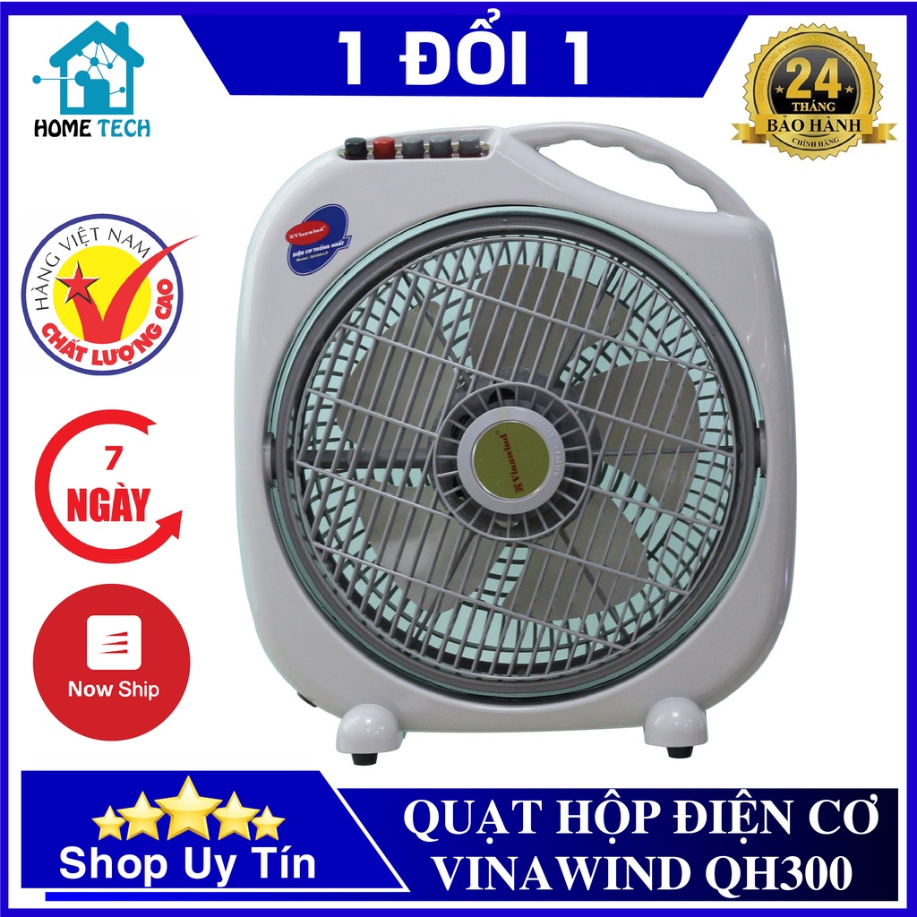 QUẠT HỘP ĐIỆN CƠ THỐNG NHẤT CÁNH 300, QUẠT TÁN CÁNH VINAWIND QH 300 LP - CÔNG TẮC TỰ NGẮT KHI ĐỔ QUẠT