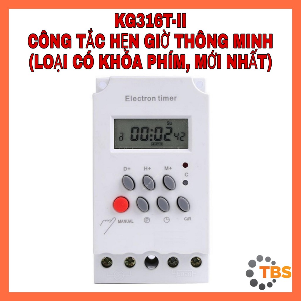 KG316T-II (25A/220V), CÔNG TẮC HẸN GIỜ THÔNG MINH KG316