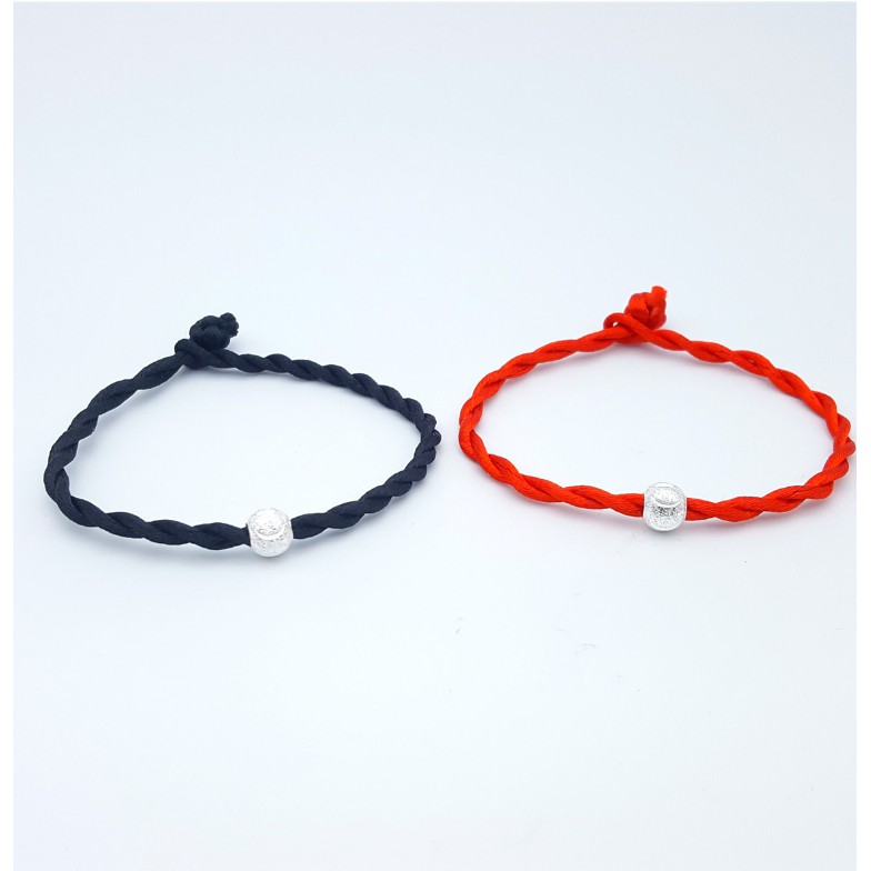 Set 3 Vòng tay dây đỏ may mắn charm silver