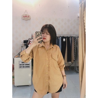 Áo sơ mi nhung đỏ