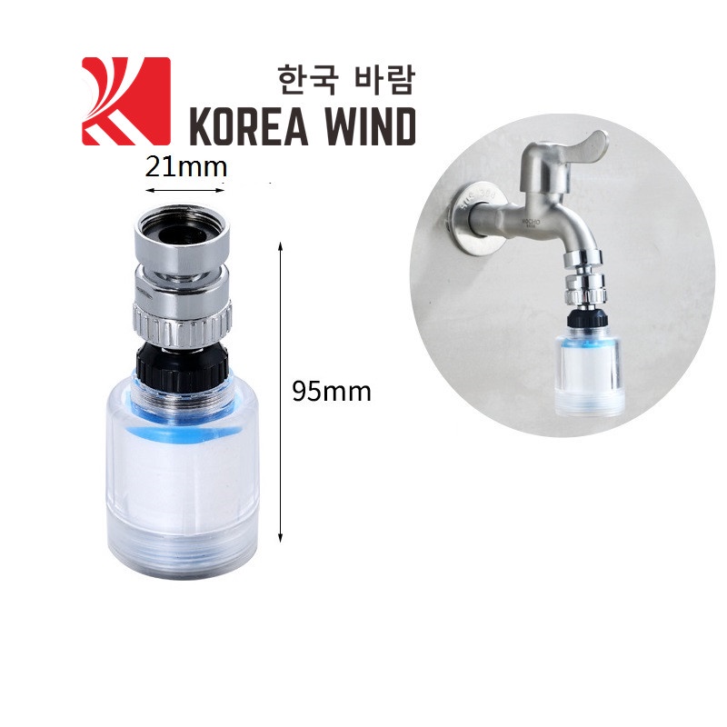 Đầu vòi rửa bát chén tăng áp LỌC KHỬ CLO DƯ điều hướng xoay 360 độ