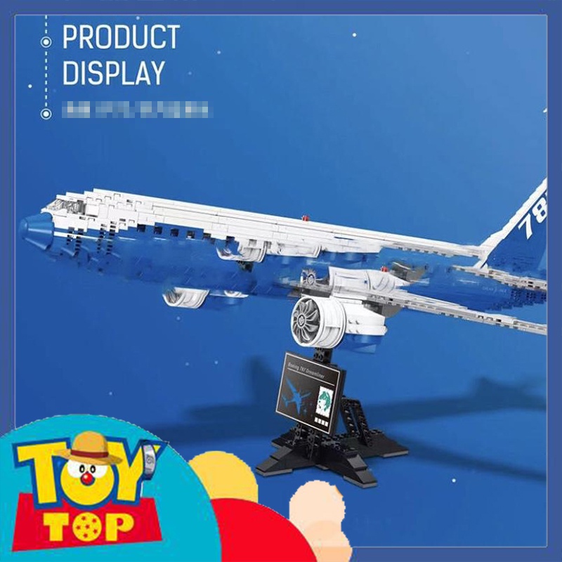 Đồ chơi lắp ráp mô hình máy bay Boeing 787 Dreamliner xếp hình DK 80009 với 1300+ mảnh ghép