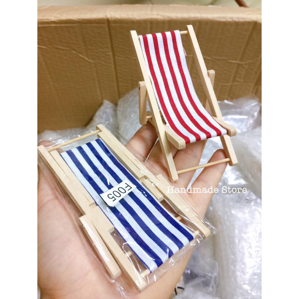 Ghế gỗ bãi biển mô hình tĩnh tỉ lệ 1:12