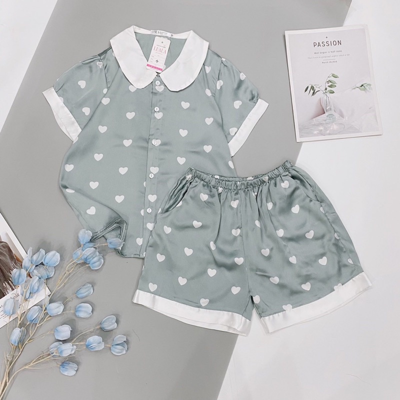 Đồ bộ Pijama lụa Satin cộc đùi