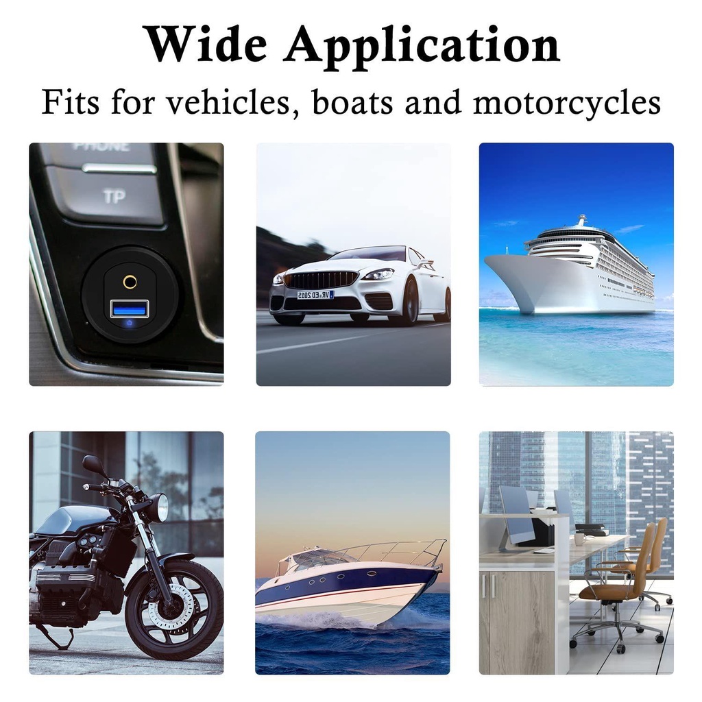 Dây Cáp Âm Thanh AUX 3.5mm Bằng Hợp Kim Nhôm Chống Nước Cho Xe Hơi