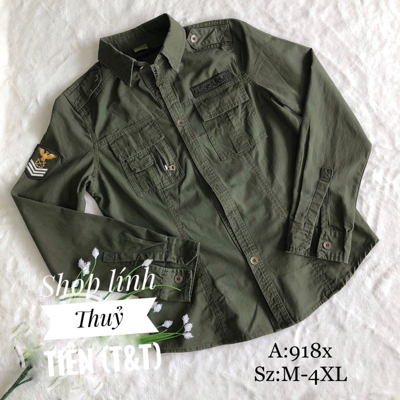 {HCM}_Áo Sơ Mi Nữ Tay Dài Dáng Ôm Kiểu Thời Trang, Áo Sơ Mi Nữ Đẹp Kiểu Lính_THỦY TIÊN SHOP