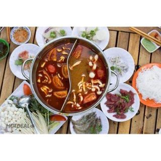 Nồi lẩu 2 ngăn loại to - Dùng được trên bếp từ