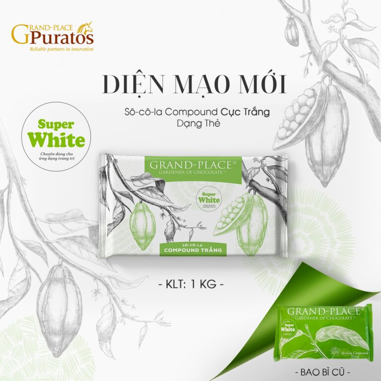 Socola Compound Trắng Grand Place Puratos 1KG