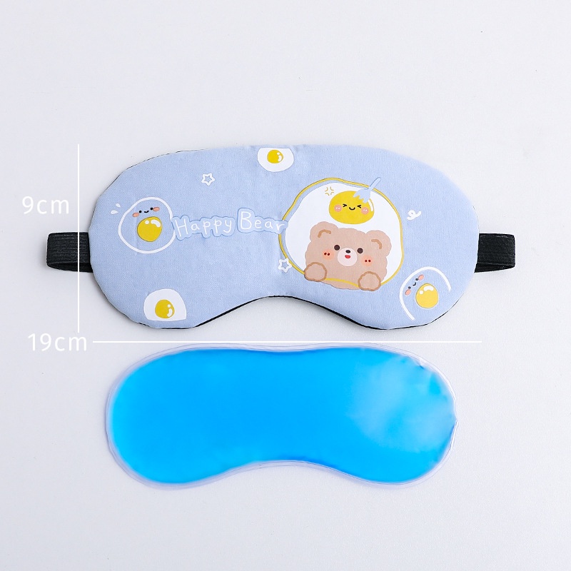 Bịt Mắt Ngủ Hàn Quốc Thoáng Khí Có Miếng Matxa Làm Giảm Mệt Mỏi, Hoạt Hình Cute
