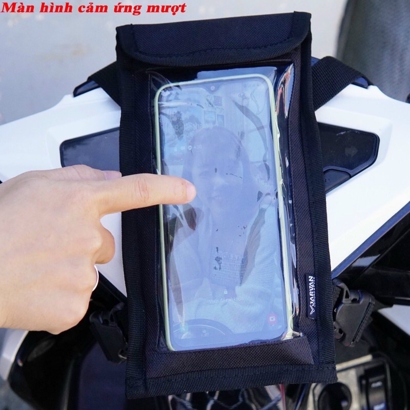 Túi grap chống nước cảm ứng mượt gắn đầu xe cực tiện