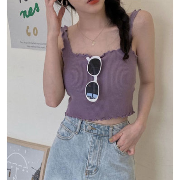 Áo hai dây nữ ngắn gợi cảm mùa hè SUGARIE (ảnh thật) | BigBuy360 - bigbuy360.vn