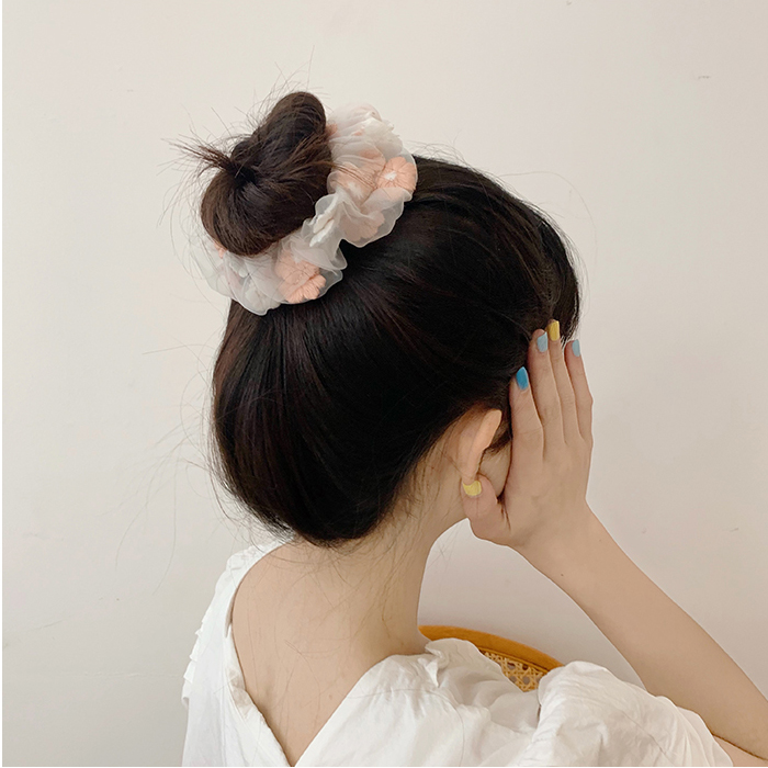 Dây Buộc Tóc Gắn Hoa Xinh Xắn Dành Cho Nữ