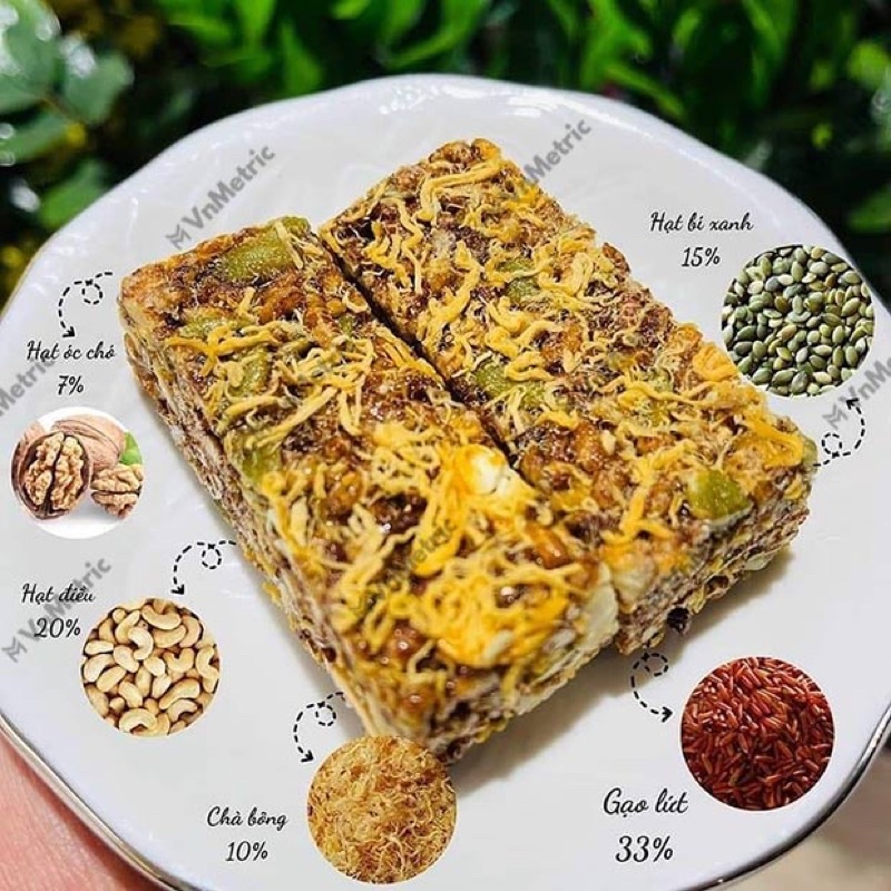 250G Thanh gạo lứt chà bông mix hạt dinh dưỡng