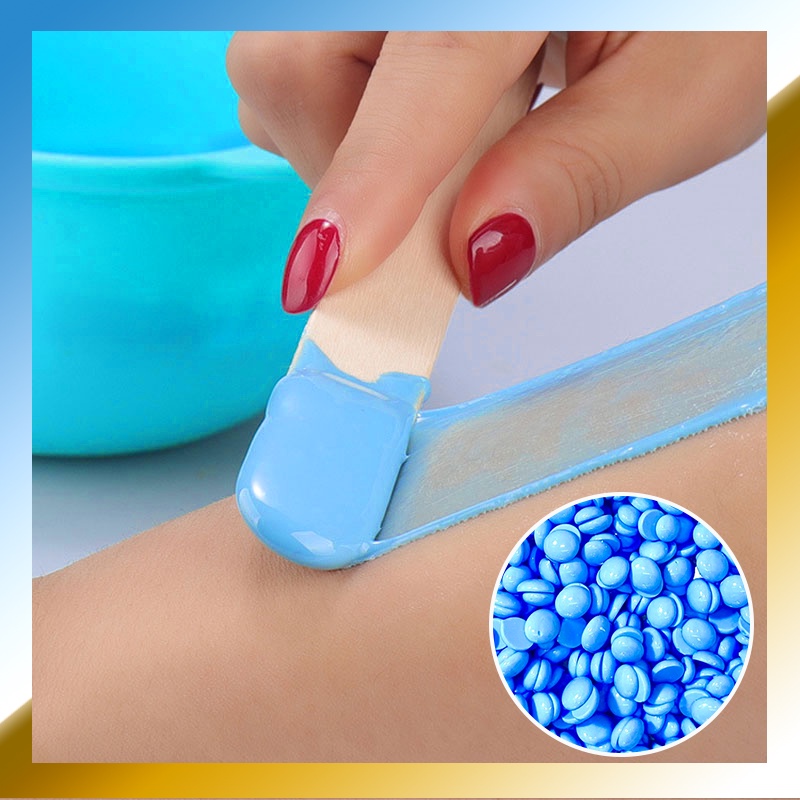 Sáp Wax Lông Sáp Dừa Coconut Phiên bản xanh Hoa Lưu Ly Siêu Thơm Siêu Bám Lông