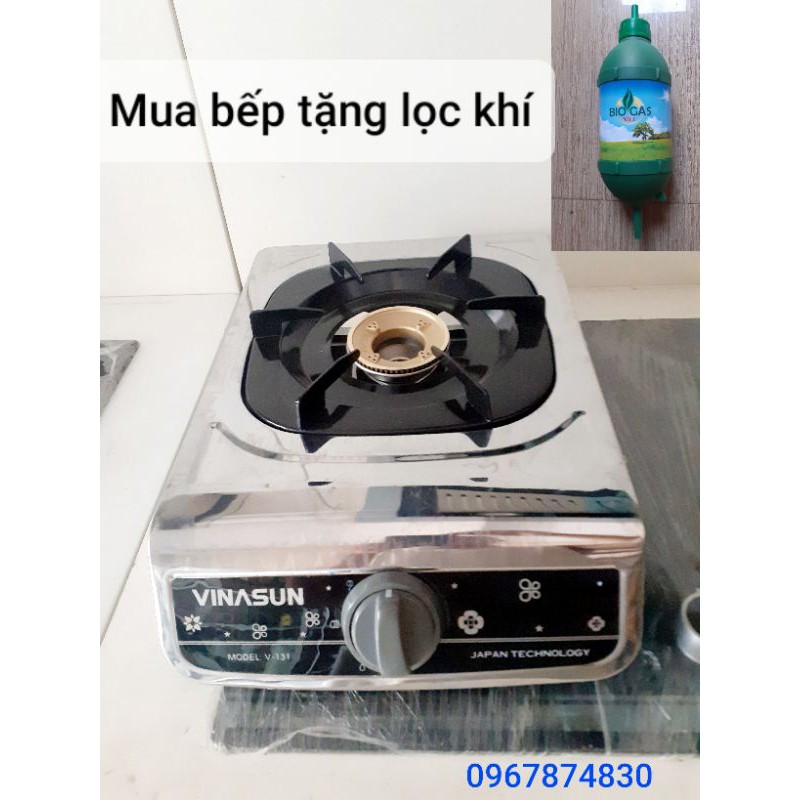 Bếp bioga chén đồng + lọc khí bioga