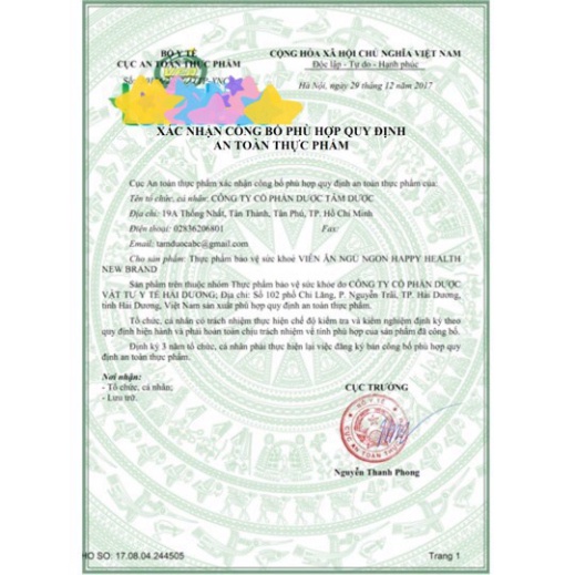 [Chính hãng]  VIÊN ĂN NGON NGỦ NGON HAPPY HEALTH - Hộp 60 viên  Date mới