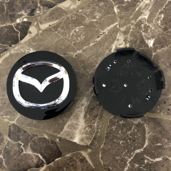 Logo chụp mâm bánh xe hãng MAZDA, đường kính 57mm