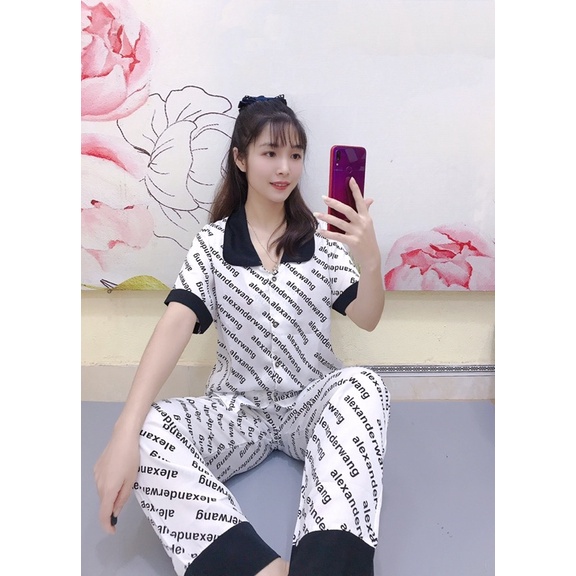 (Nhiều Mẫu Mới) Bộ Đồ Pijama Lụa Tay Cộc💋Bộ Ngủ Lụa Tiểu Thư Tay Cộc Quần Dài Mát Mịn Không Nhăn(Ảnh Thật+Video) | BigBuy360 - bigbuy360.vn