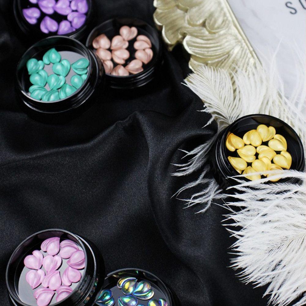 OCEANMAP Phụ Kiện Trang Trí Móng Tay Hình Trái Tim Màu Sắc Ngọt Ngào Phong Cách Hàn Quốc