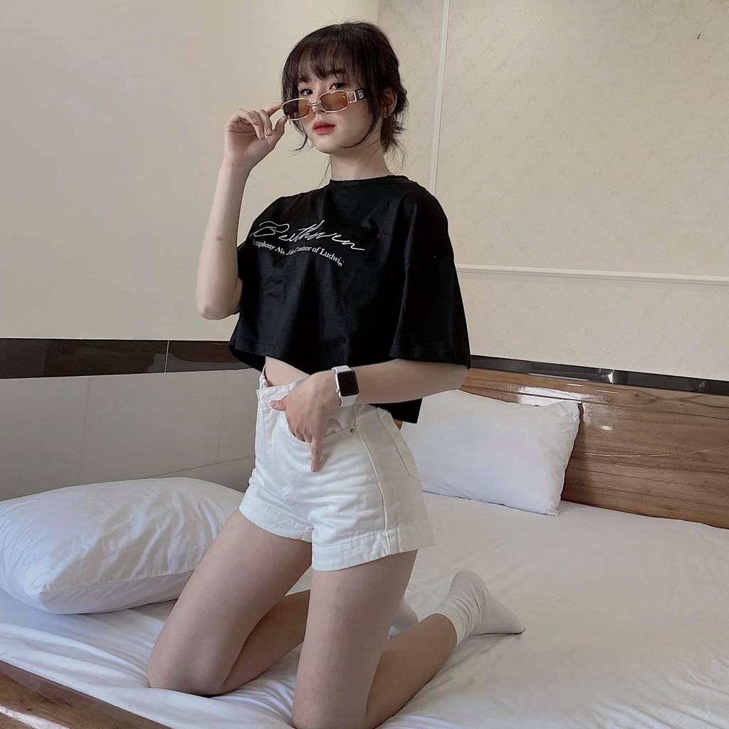 :  Áo Thun Croptop / Quần Sọt Kaki Co Dãn  BAOTIN FASHION