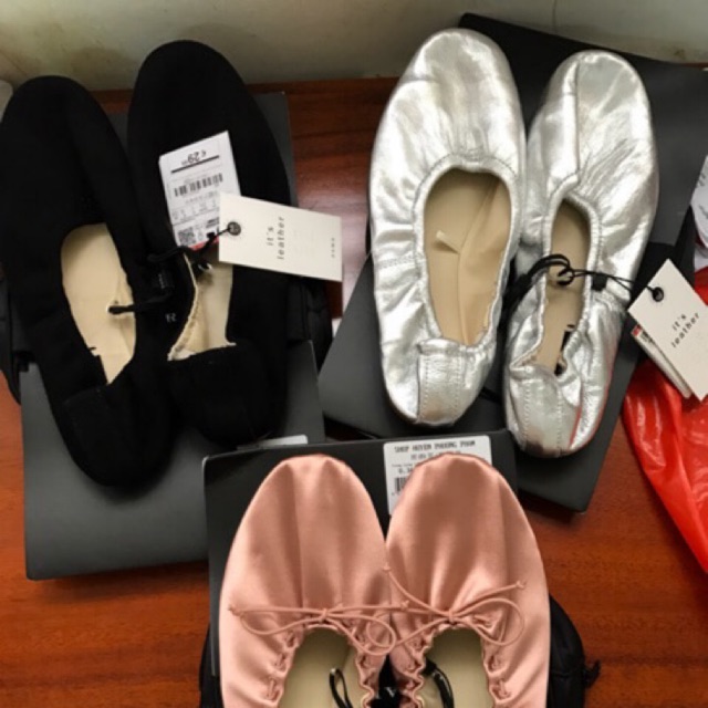 Giày zara auth tặng kèm túi màu bạc