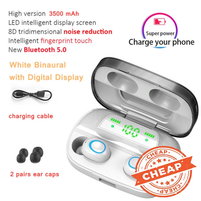 Tai Nghe Bluetooth 5.0 Không Dây S11 Tws Có Micro 3500mah Và Phụ Kiện