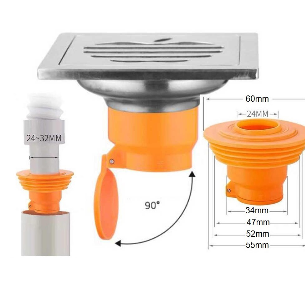 Nap Ngăn Mùi Hôi Cống, Nút Ống Chống Mùi Thoát Sàn, Bồn Rửa mặt, rửa bát Van silicone Chặn côn trùng