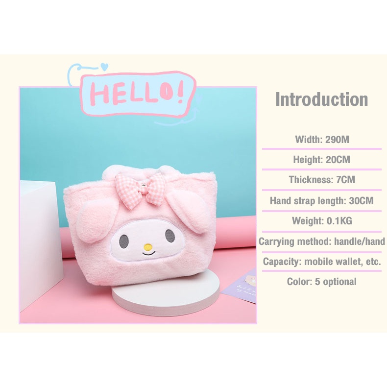 Túi xách ENVIROSAX phối lông kiểu hoạt hình dễ thương cho học sinh