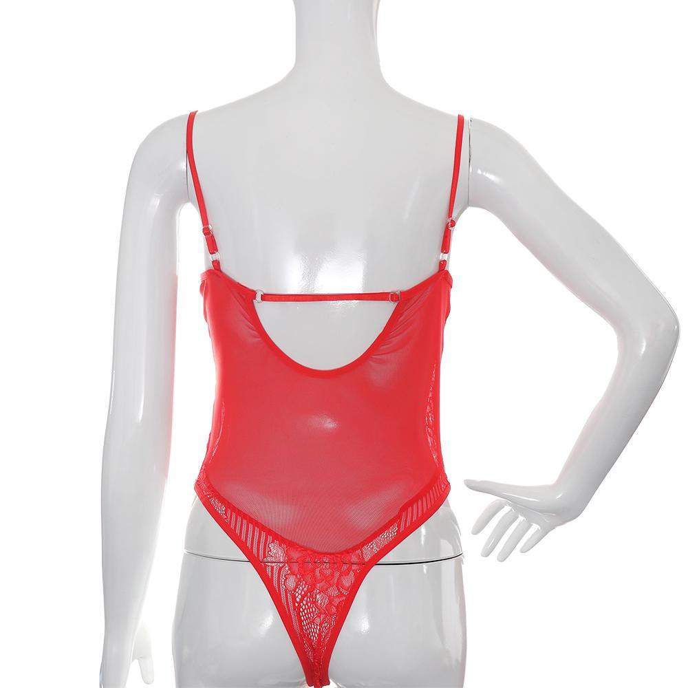 ROWANS Toàn Bộ Bộ Đồ Lót Ngủ Liền Thân Co Giãn Phối Ren Gợi Cảm Thời Trang