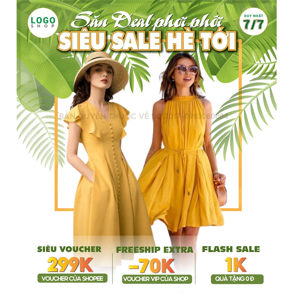 Bộ 8 Banner Trang trí  Hình Ảnh Cho Các Shop Online