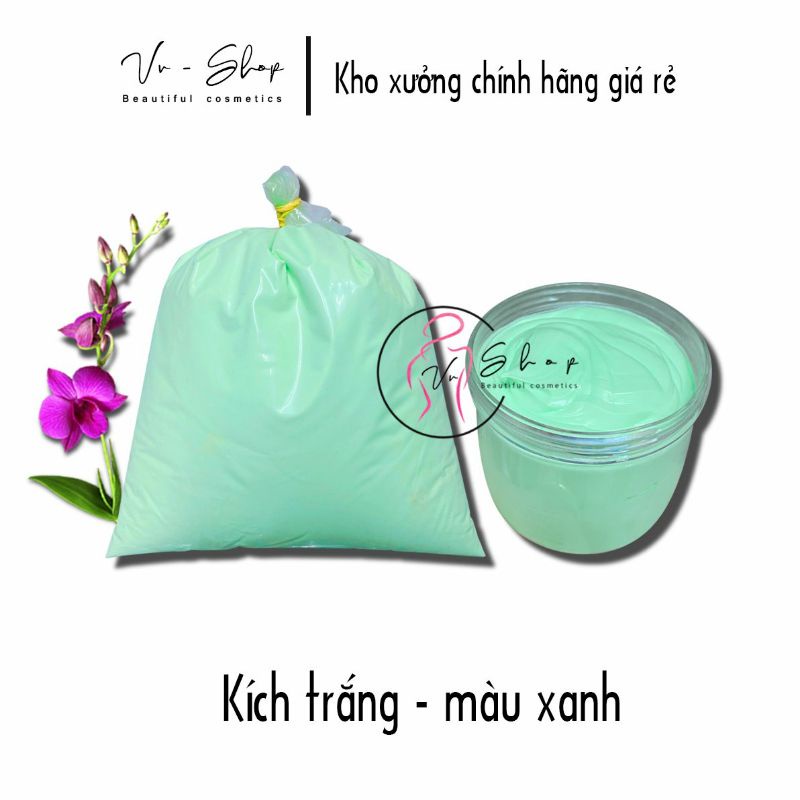 Kem kích trắng màu xanh xịn