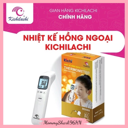 Nhiệt kế hồng ngoại Kichilachi chính hãng, độ chính xác cao, cảm ứng nhanh, tầm đo rộng cho gia đình