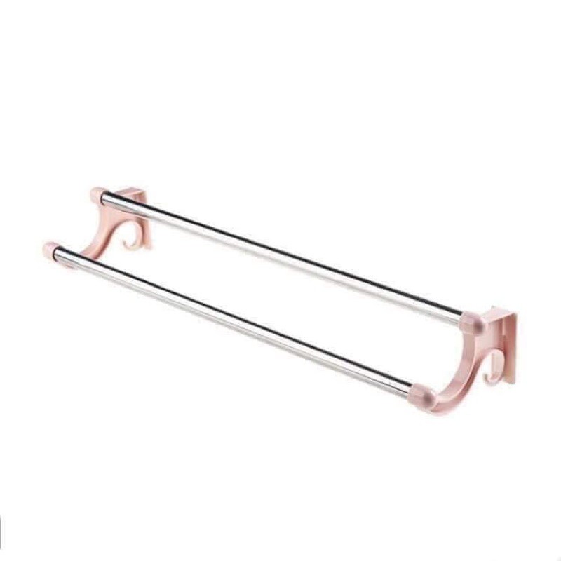 Móc treo khăn nhà tắm dán tường nhà bếp không cần khoan vít làm bằng inox sang trọng br00482