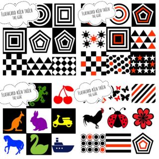 Thẻ kích thích thị giác Flashcard cứng