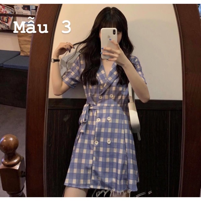 Đầm caro siêu xinh