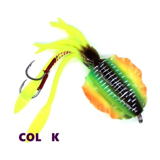 Mồi mực giả câu cá biển nặng 60g, mồi giả câu cá mú cá ngừ, câu lure chẽm cá hồng siêu nhạy