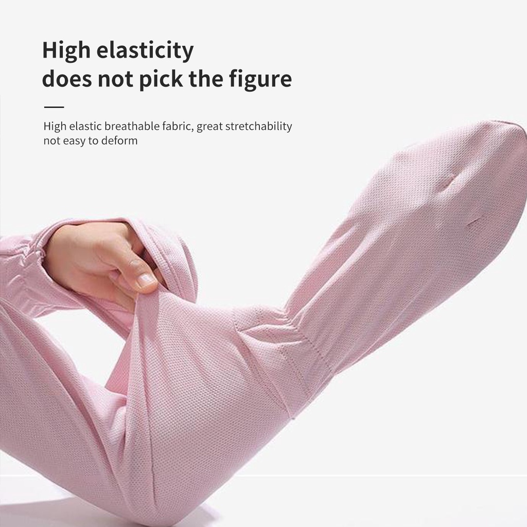 Jujiajia Summer Loose Sunscreen Lái xe Ice Silk Tay áo Nữ Chiều dài Dài Tay áo chống tia cực tím Tay áo Găng tay Băng tay