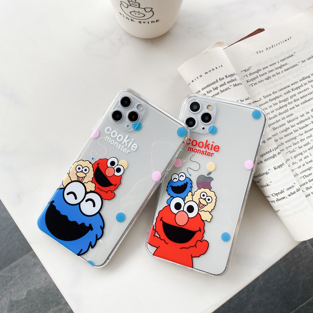 elmo case iphone 11 12 pro Max SE 2020 jelly couple iphone 8 7 6 6s plus XR xs max women  men boy girl iphone11 iphone12 Ốp điện thoại bằng TPU mềm in hình chú voi dễ thương cho iPhone 6/6s/6+/6s+/7/7+/8/8+/X/XS/XS Max