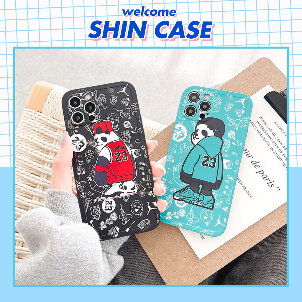 Ốp lưng iphone Cool Panda bóng cạnh vuông 6/6plus/6s/6splus/7/7plus/8/8plus/x/xr/xs/11/12/13/pro/max/plus/promax