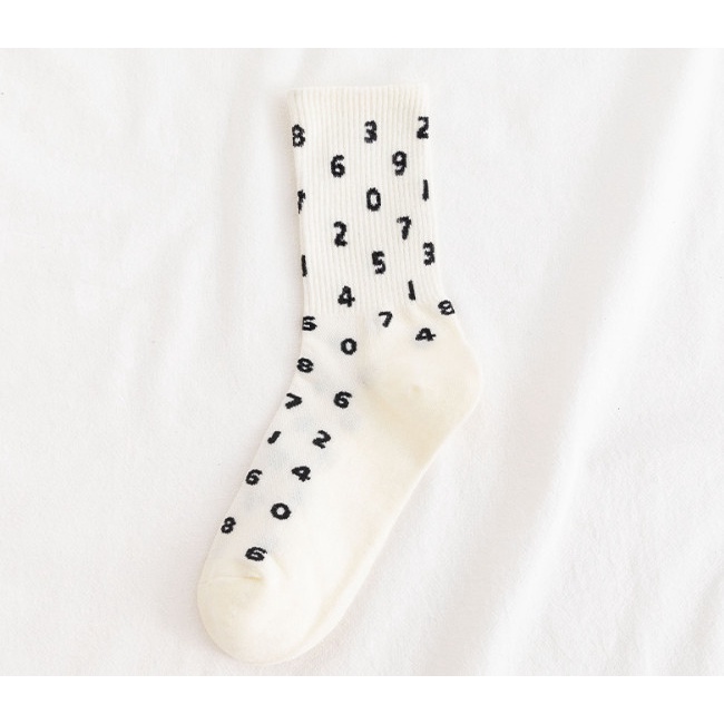 Vớ Tất cao cổ CHỮ SỐ Nam Nữ phong cách thể thao, trẻ trung, năng động.