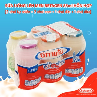 Sữa uống lên men BETAGEN - Set E (04 lốc 85ml hỗn hợp)