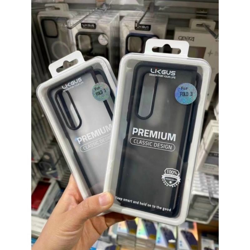 Samsung gakaxy Z Fold 3_ốp lưng likgus nhám 2 mảnh viền dẻo chống sốc chống bám vân tay siêu đẹp.